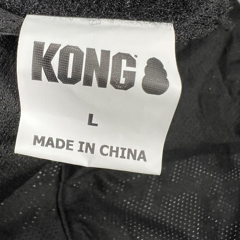 KONG Elements Dog Rain Coat Jacket Large L Black Warm Nylon Outerwear Reflective - Picture 6 of 8